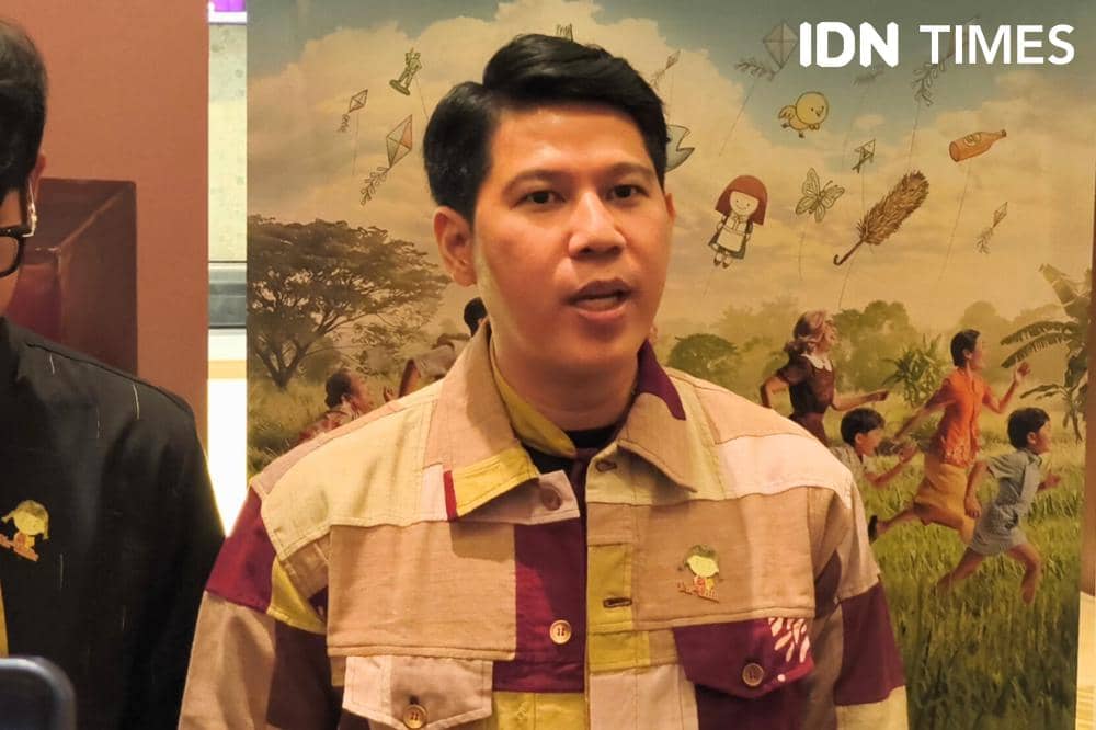 Nino Kayam bercerita soal relatenya OST Na Willa dengan keadaannya usai Vidi Aldiano meninggal dunia dalam sesi doorstop di Jakarta, Selasa (10/3/2026)