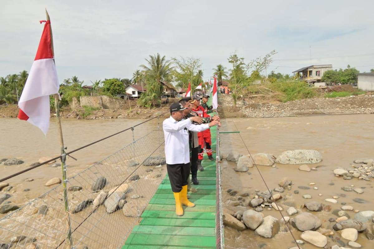 KSAD Resmikan 11 Jembatan Gantung di Aceh untuk Pulihkan Akses Warga