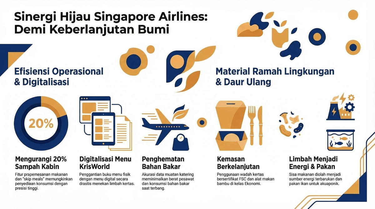 Infografik: Sinergi Hijau Maskapai Singapore Airlines. (IDN Times/Dhana Kencana)