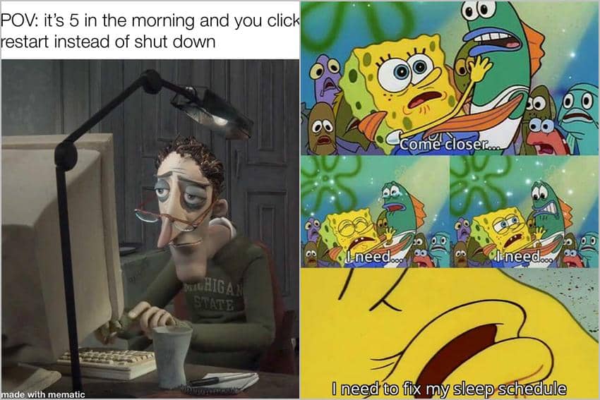 8 Meme Kartun tentang Jadwal Tidur, Berantakan!