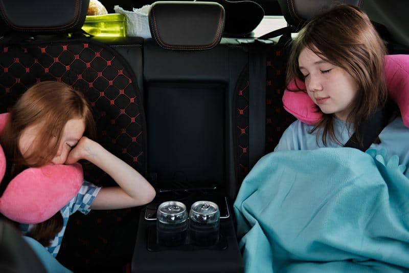 ilustrasi beristirahat di mobil