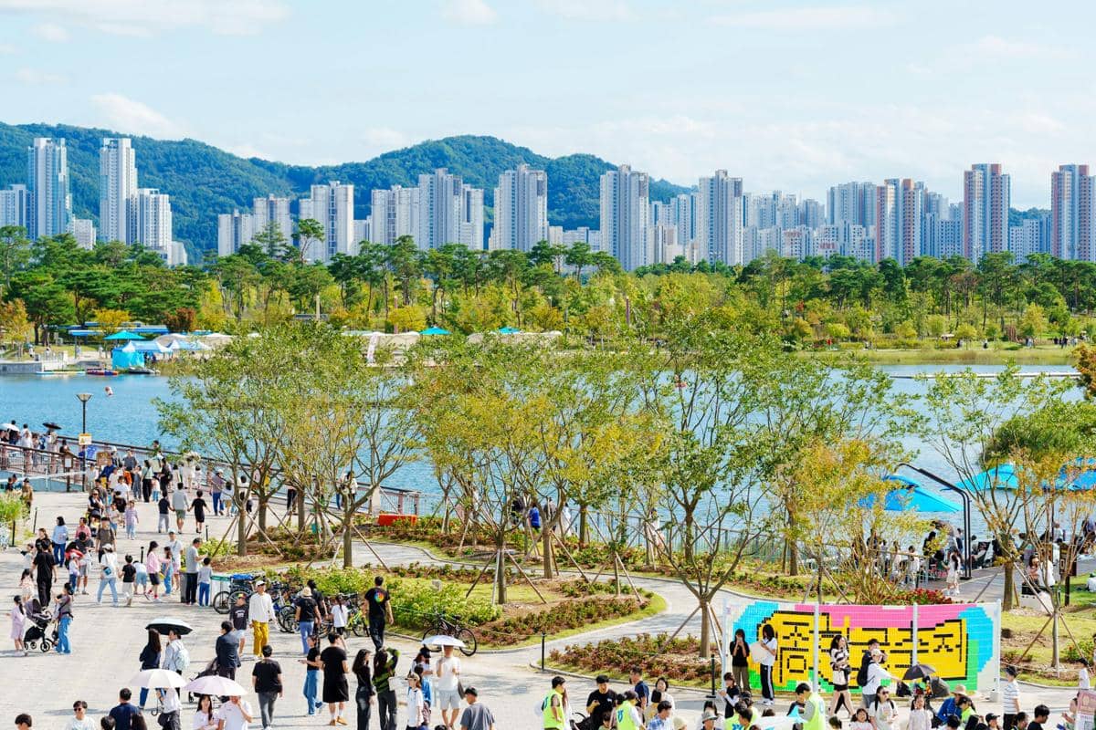 ilustrasi taman di Korea Selatan