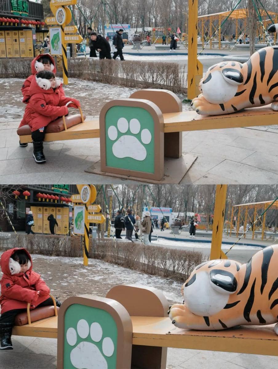 Keluarga Felicya Angelista jalan-jalan di Kota Harbin