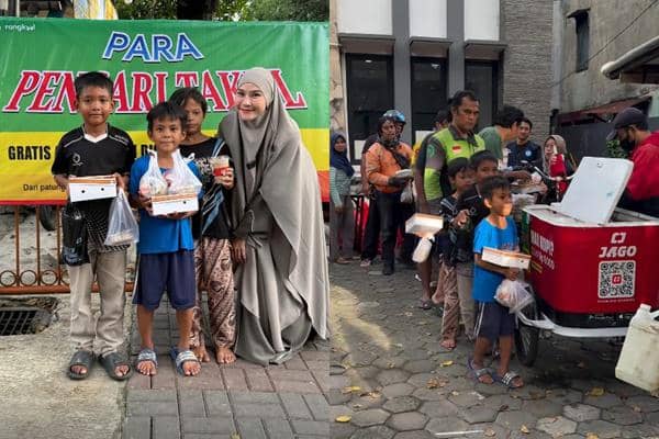 8 Potret Zaskia Adya Mecca Bagi-Bagi 1.200 Takjil, Habis Sekejap!