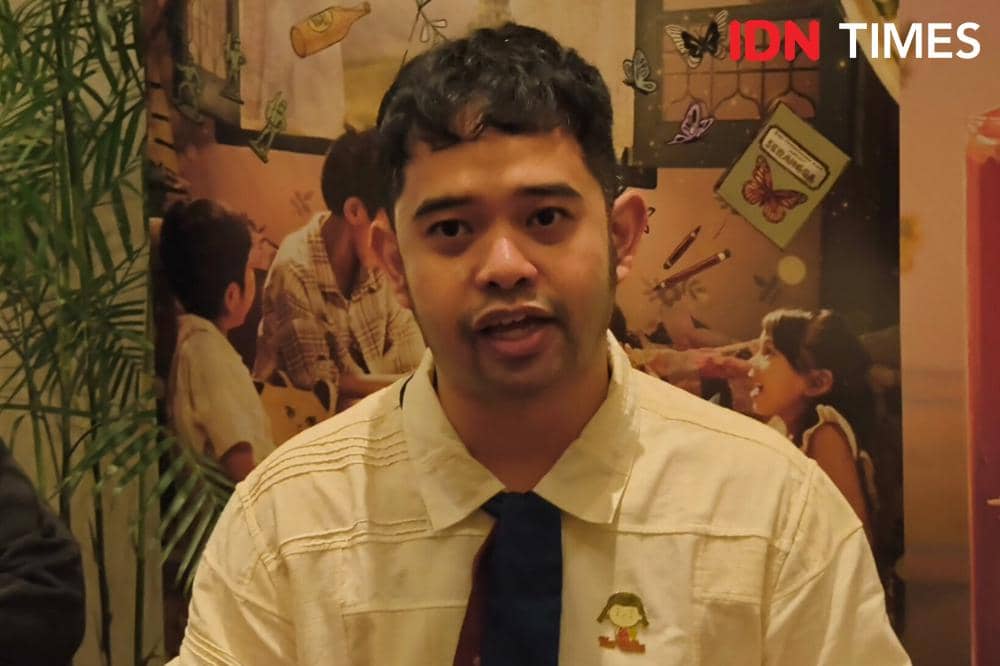 Ryan Adriandhy saat bicara soal kemungkinan ada sekuel film Na Willa saat sesi doorstop usai press conference di Jakarta (10/3/2026)
