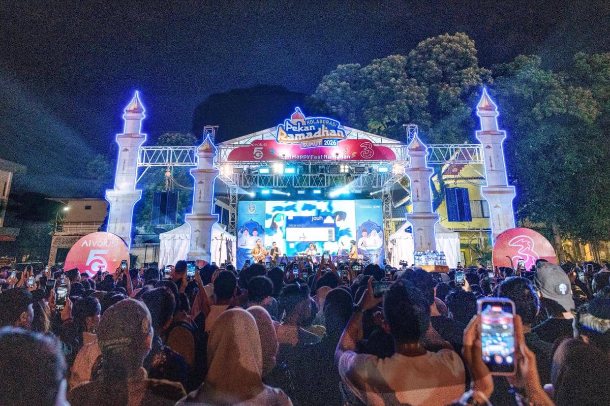 Penampilan IDGITAF di Pekan Ramadan Sumut 2026 (dok.Indosat)
