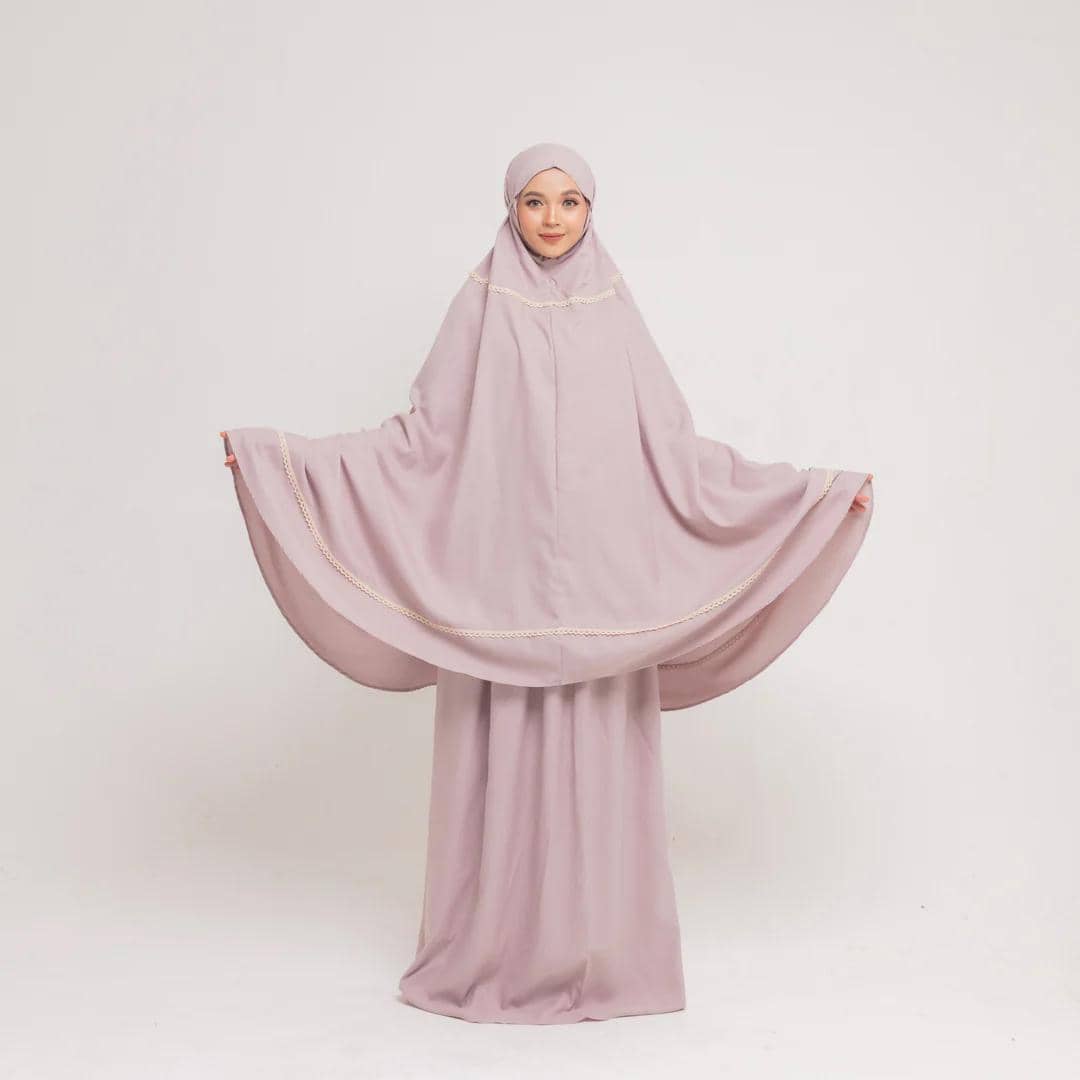 ilustrasi mukena katun