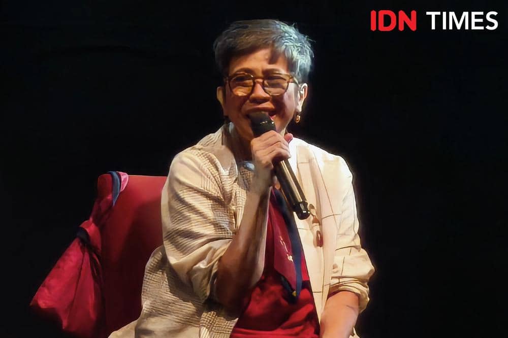 Reda Gaudiamo saat bicara perasaannya soal kisah Na Willa diangkat jadi film dalam press conference di Jakarta, Selasa (10/3/2026)