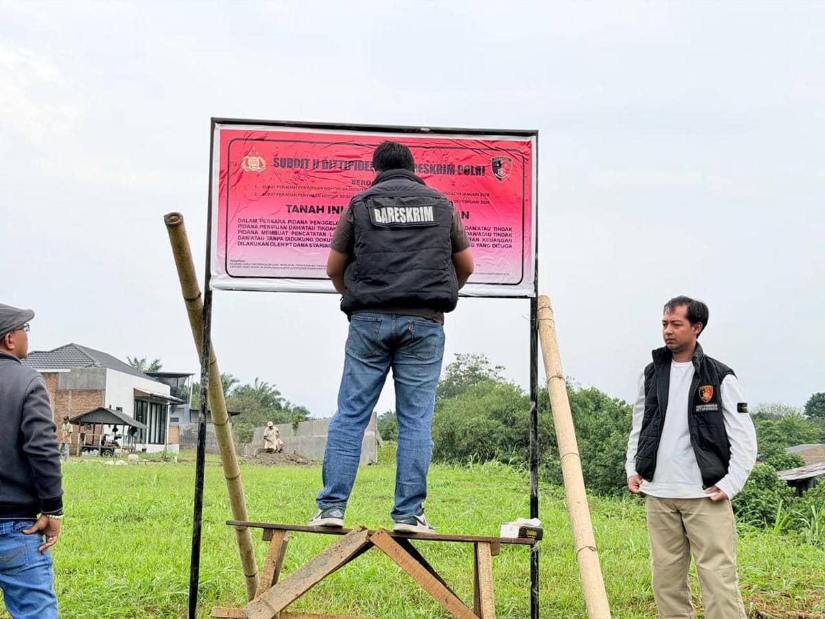 Direktorat Tindak Pidana Ekonomi Khusus (Dittipideksus) Bareskrim Polri menyita aset PT Dana Syariah Indonesia (PT DSI). (Dok. Bareskrim)