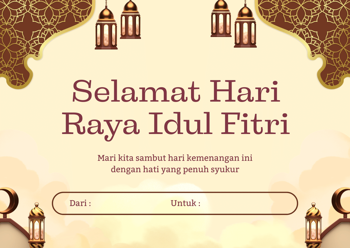 Kartu Ucapan Hampers Idul Fitri 2026