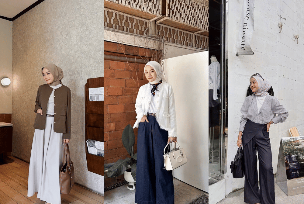 9 Ide OOTD Hijab ke Kantor ala Melvin Maylani, Casual Smart Girl!