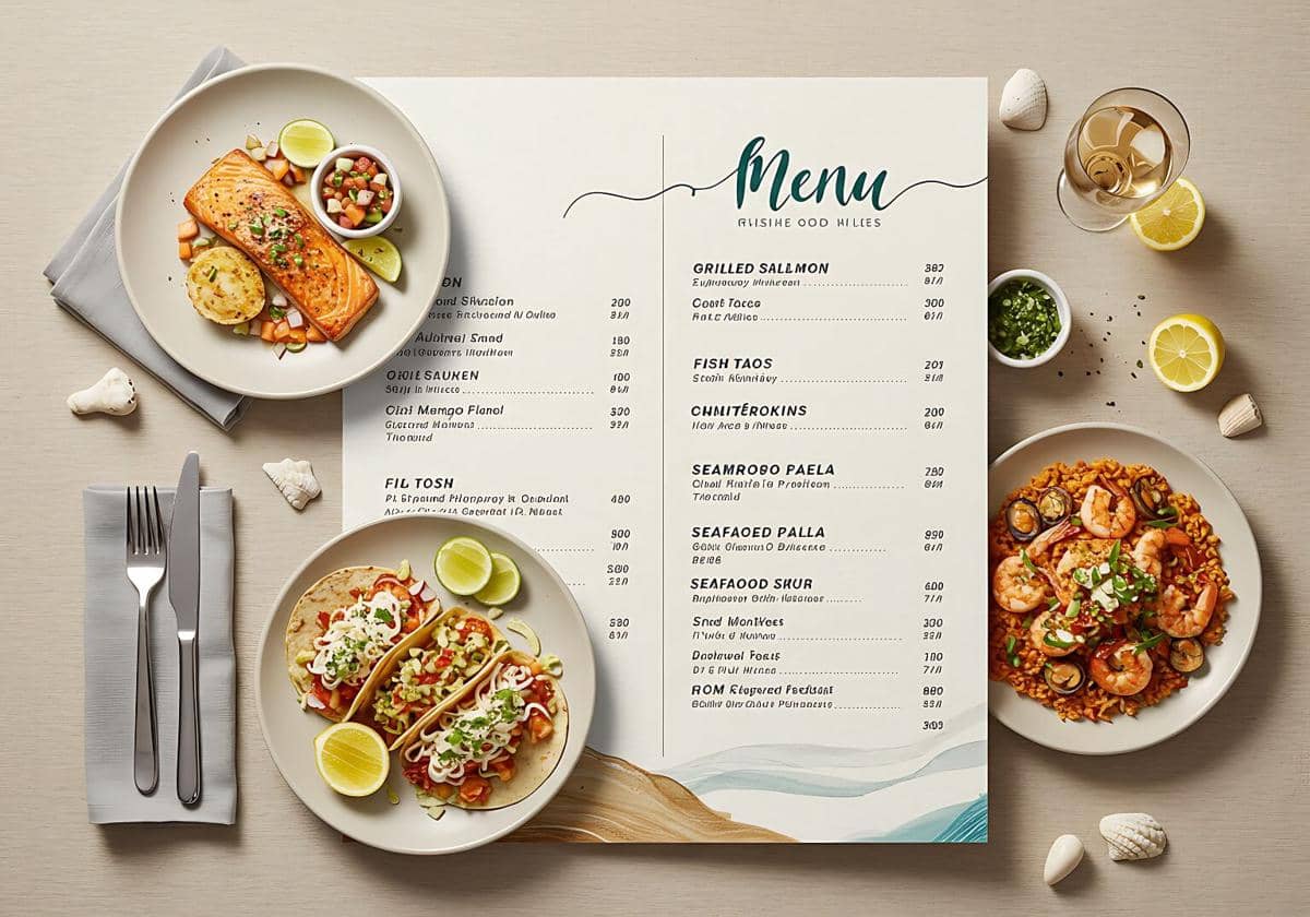 ilustrasi menu restoran