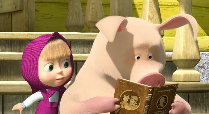 cuplikan Masha and The Bear episode The Puzzling Case