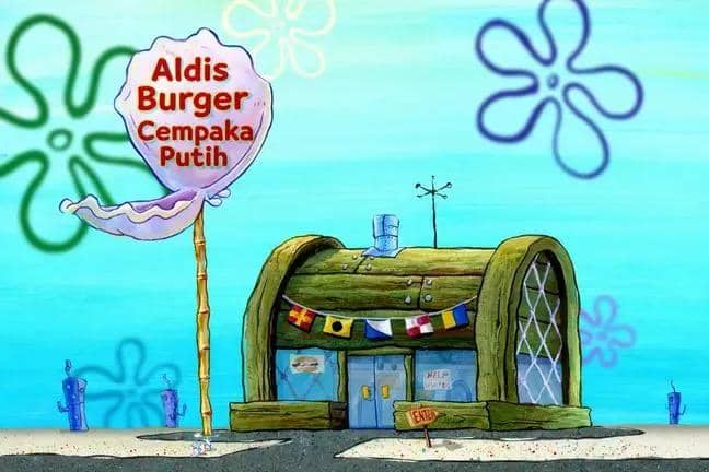 meme Aldi's Burger terinspirasi dari SpongeBob Squarepants