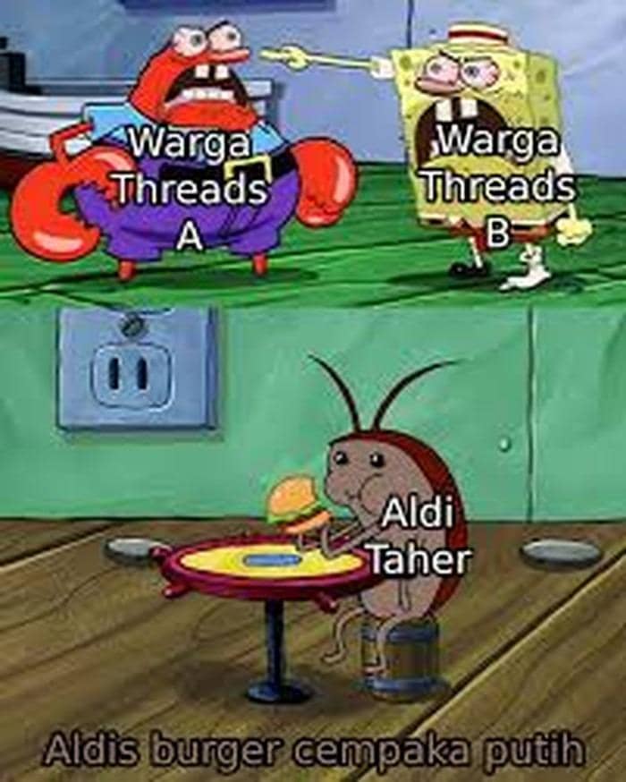 meme Aldi's Burger terinspirasi dari SpongeBob Squarepants