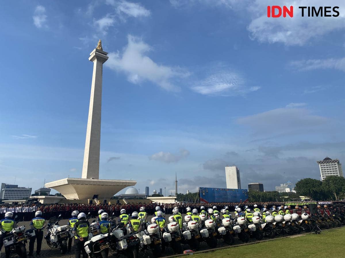 Pimpin Apel Operasi ketupat 2026 di Monas, Kapolri Pastikan Mudik Aman