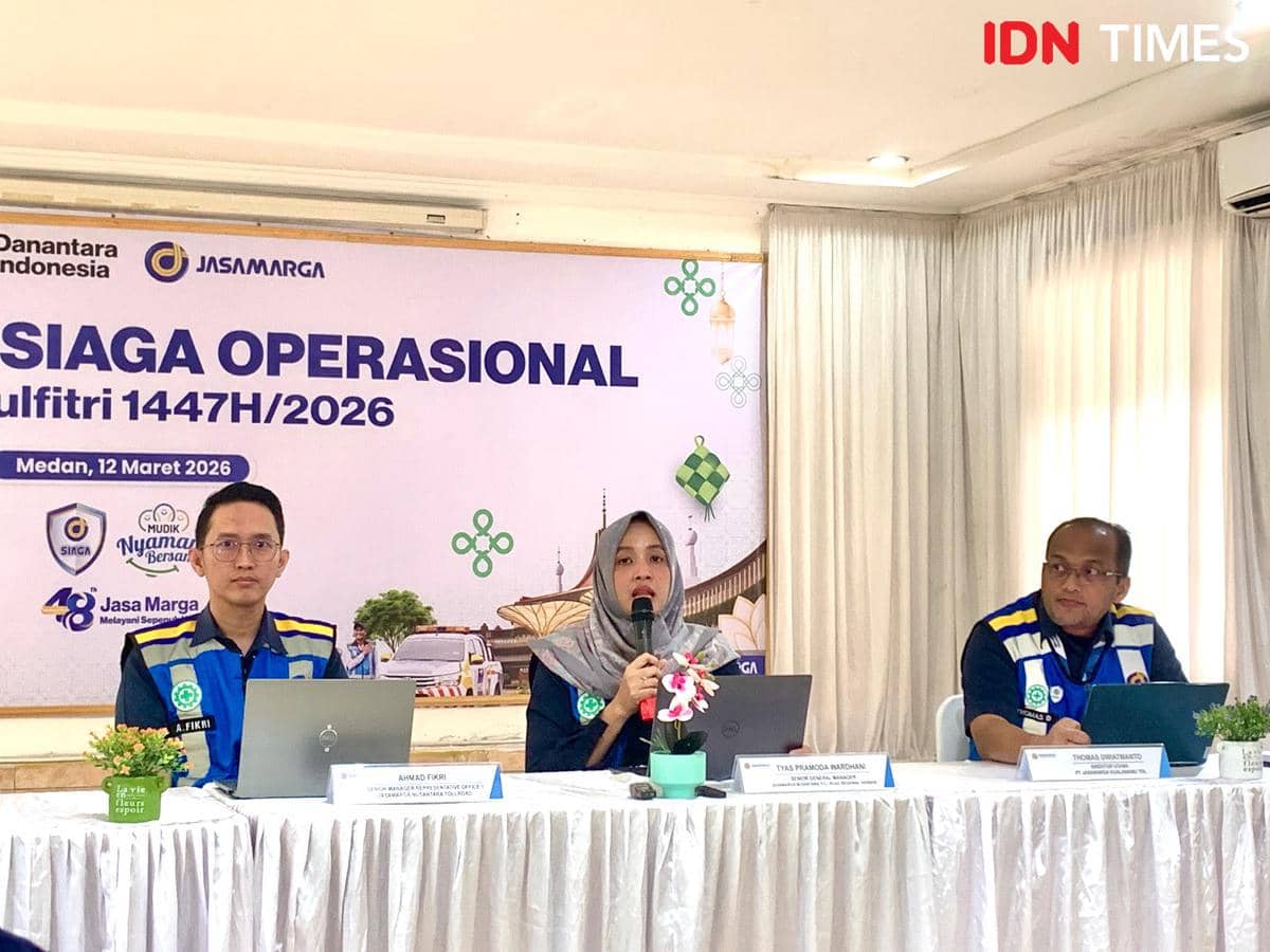 Jasa Marga menyampaikan persiapan hadapi Idul Fitri 1447 H (IDN Times/Doni Hermawan)