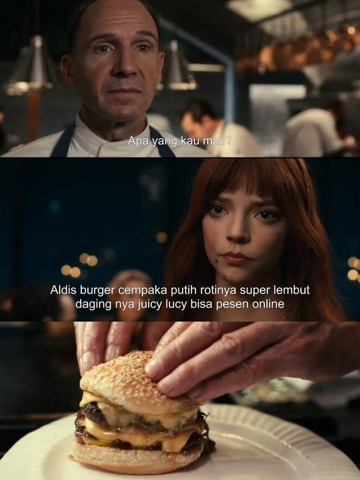meme Aldi's Burger terinspirasi dari The Menu