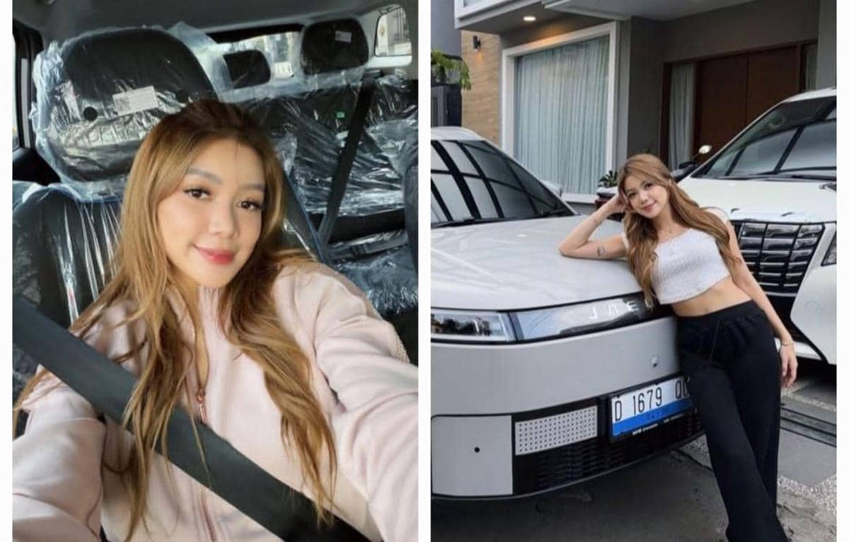 9 Potret Regina Phoenix Beli Mobil Listrik Pertama, Happy