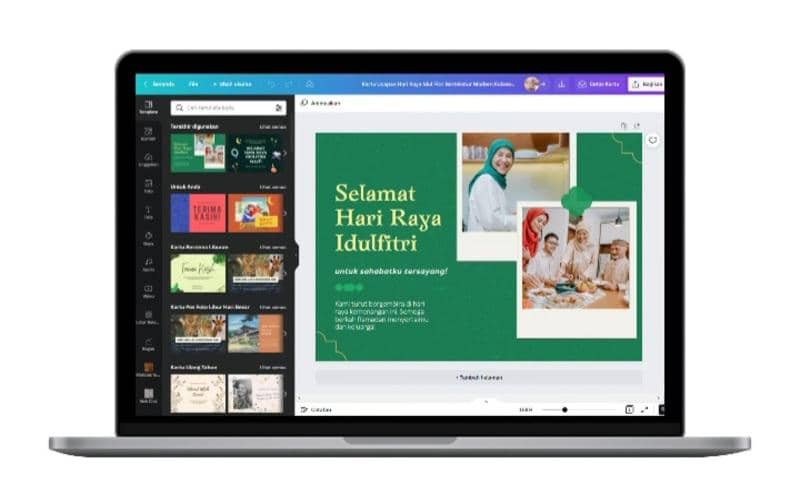 cara bikin kartu ucapan Lebaran 2026 di Canva