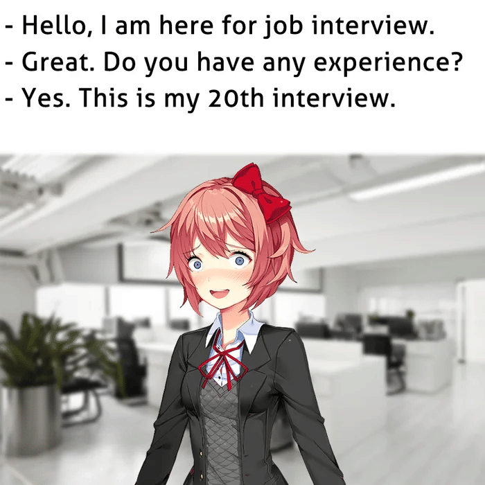 meme anime tentang kerja