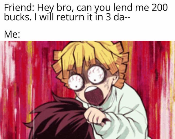 meme anime tentang pinjam-meminjam