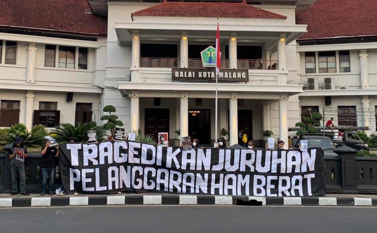 Yayasan Keadilan Tragedi Kanjuruhan Tolak Arema-Persebaya di Kanjuuhan