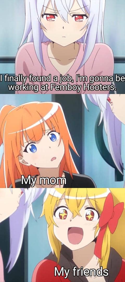 meme anime tentang kerja