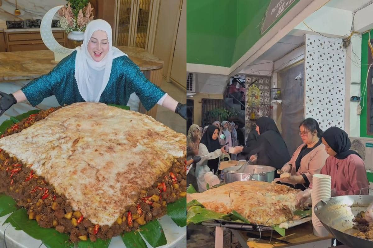 7 Potret Tasyi Athasyia Bawa Ketupat Megalodon buat Sahur Panti Asuhan