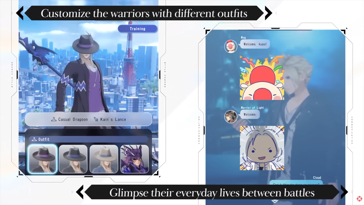 fitur kustomisasi dalam Dissidia Duellum Final Fantasy