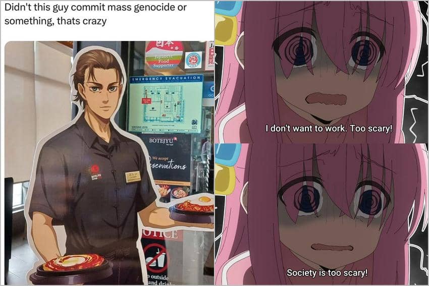 8 Meme Anime tentang Kerja, Eren Jadi Pegawai Restoran?