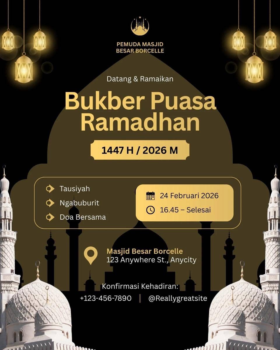 Ilustrasi banner bukber (Canva/By Viztheme)