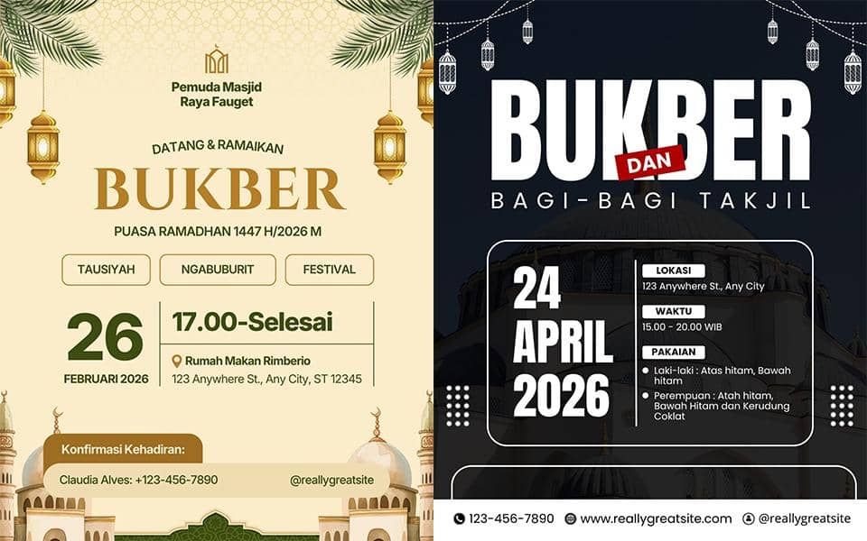 20 Banner Bukber 2026 Fotogenik, Acara Ramadan Makin Asyik