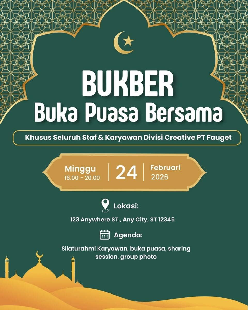 Ilustrasi banner bukber (Canva/By Zayyan Khalid Studio)