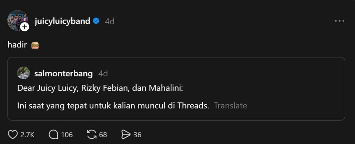 Reaksi Juicy Lucy namanya disebut di jargon Aldi's Burger