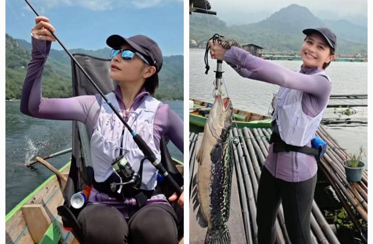 9 Potret Prilly Latuconsina Mancing Ikan Toman, Besar Banget