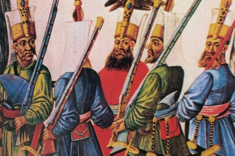 ilustrasi Sultan Murad IV bersama pasukan Yanisari