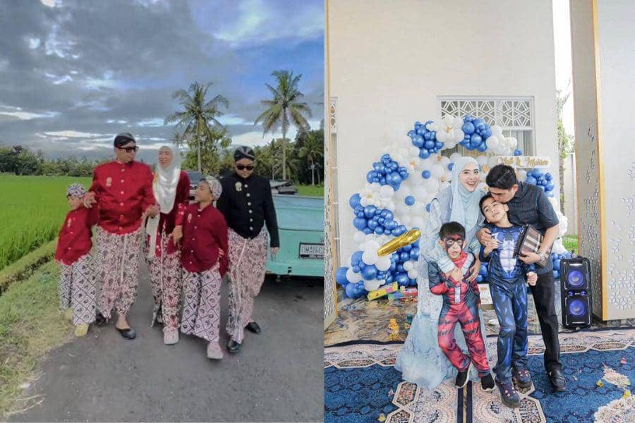 7 OOTD Keluarga April Jasmine-Ustaz Solmed, Selalu Kompak!