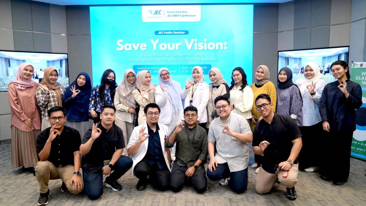 Dalam rangka Pekan Glaukoma Sedunia 2026, JEC ORBITA @ Makassar menggelar kegiatan edukasi, skrining pemeriksaan mata, serta seminar dan webinar kesehatan mata bagi masyarakat dan tenaga kesehatan. (Dok. IDN Times)