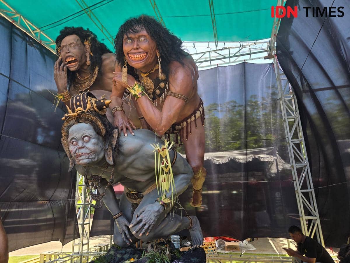 Ogoh-Ogoh Mu'Gemar dari Kecamatan Marga (IDNTimes/Wira Sanjiwani)