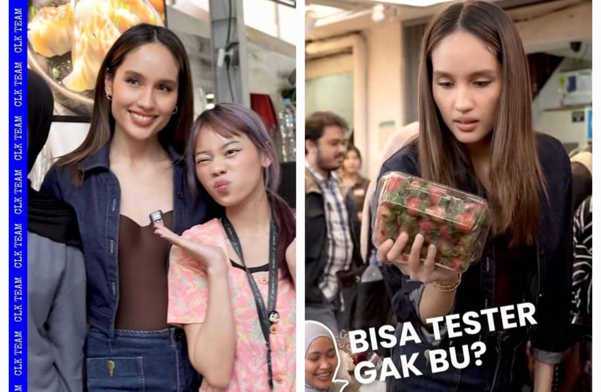 9 Potret Cinta Laura War Takjil di Blok M, Tetap Cari yang Sehat