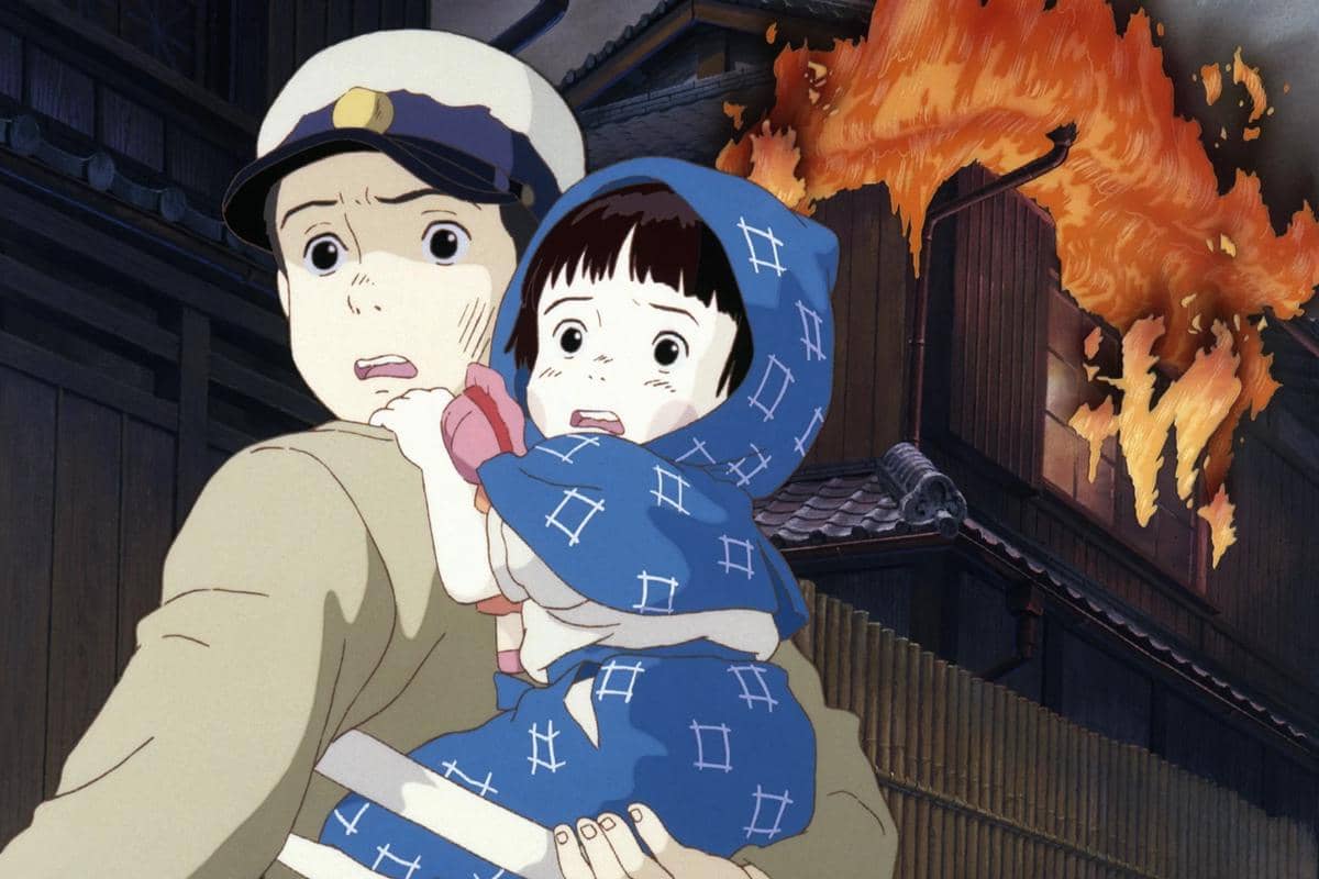 cuplikan adegan dalam film Grave of the Fireflies (1988)