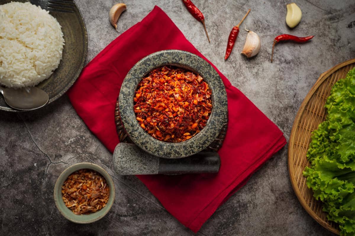 ilustrasi makanan pedas 