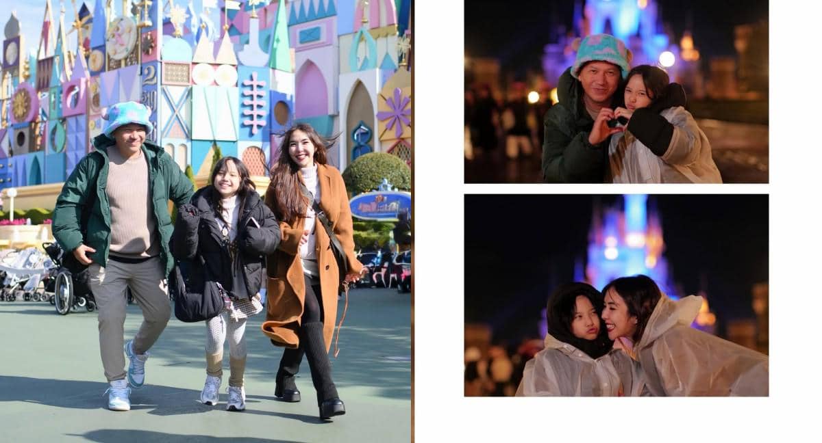 8 Potret Gading, Gisel, dan Gempi Liburan Bareng di Tokyo Disneyland