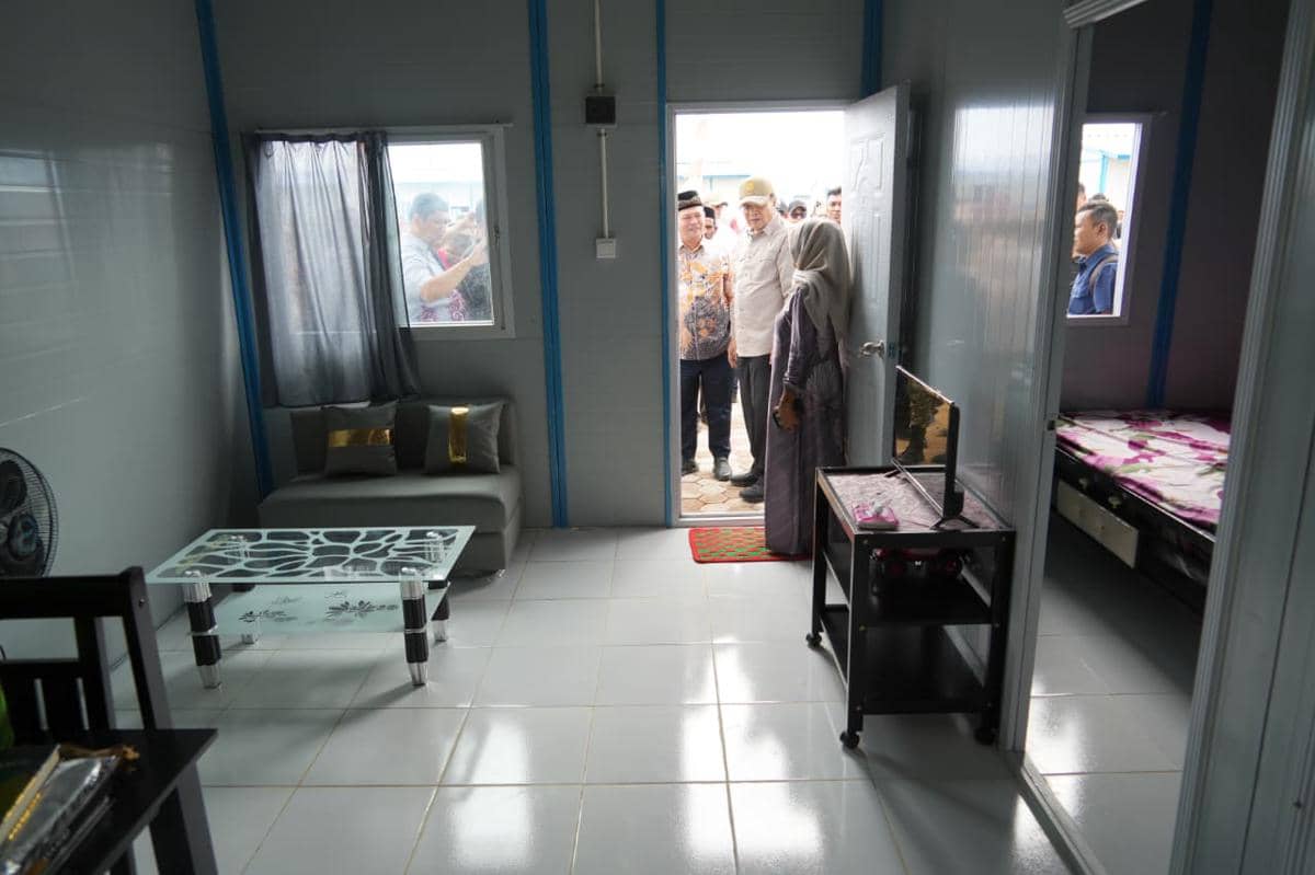 Menko Djamari Resmikan 104 Hunian Tetap di Aceh Utara Jelang Idul Fitri