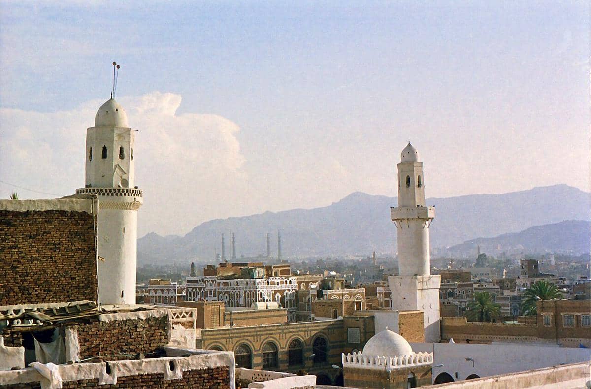 Masjid Agung Sana'a di Yaman, salah satu masjid tertua di dunia yang didirikan pada abad ke-7. 
