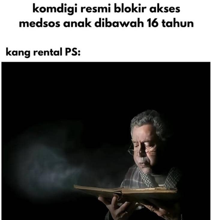 meme anak dilarang main medsos