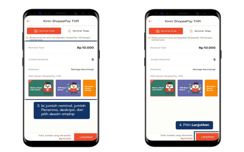 cara kirim THR online pakai ShopeePay THR