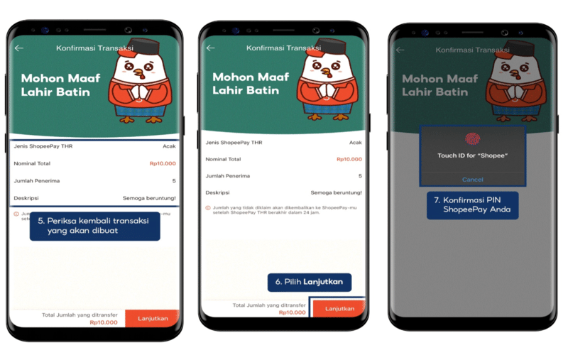 cara kirim THR online pakai ShopeePay THR