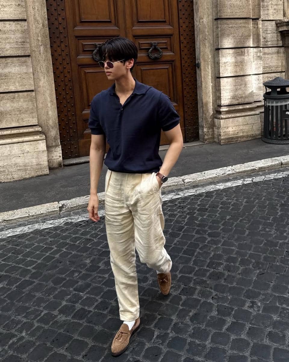 Gaya Kasual Bukber Warna Earth Tone ala Dunk Natachai